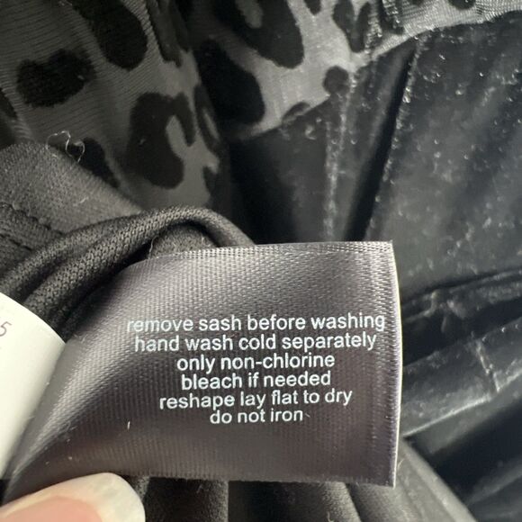 Lane Bryant Velvet Burnout Black Leopard Print Midi Dress Size 14/16 Puff Sleeve - Picture 10 of 12